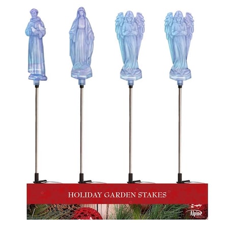 Alpine Alpine LED St. Francis/Mary/Angel 34 in. Pathway Decor SKY461ABB